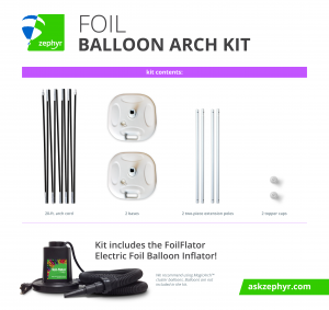 Zephyr Solutions Foil Balloon Arch Kit
