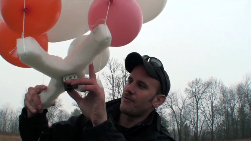 Use helium balloons to shoot aerial footage